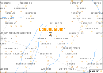 map of Los Valdivia