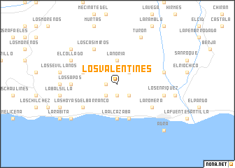 map of Los Valentines