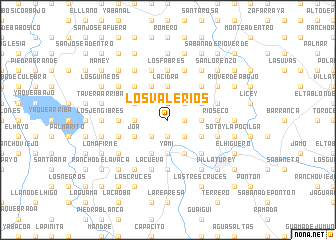 map of Los Valerios