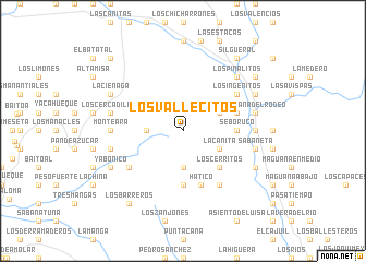 map of Los Vallecitos