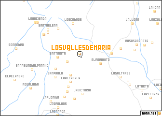 map of Los Valles de María