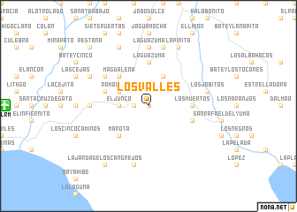 map of Los Valles