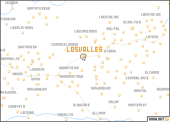 map of Los Valles