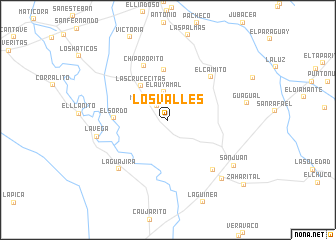 map of Los Valles