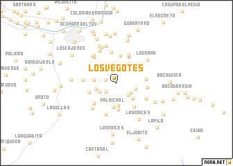 map of Los Vegotes