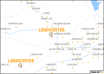 map of Los Vicentes