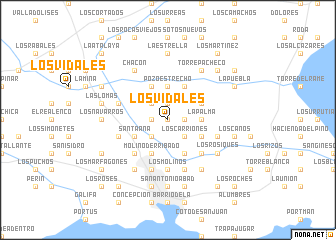 map of Los Vidales