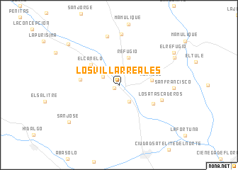 map of Los Villarreales