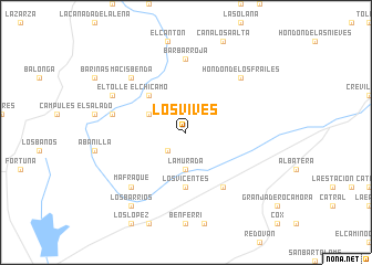 map of Los Vives