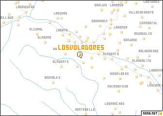 map of Los Voladores