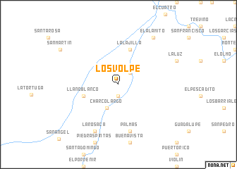 map of Los Volpe