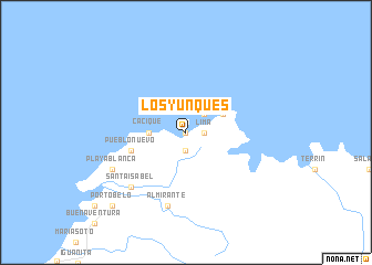 map of Los Yunques