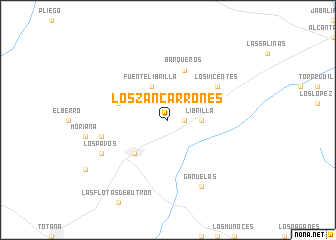 map of Los Zancarrones