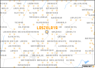 map of Los Zelaya