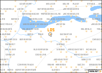 map of Łoś