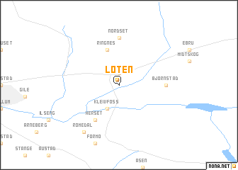map of Løten