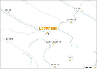 map of Loţfābād