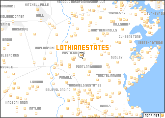 map of Lothian Estates