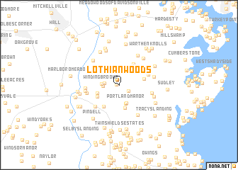 map of Lothian Woods