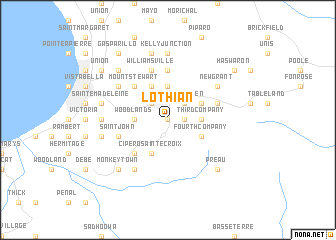 map of Lothian