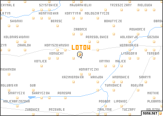 map of Łotów