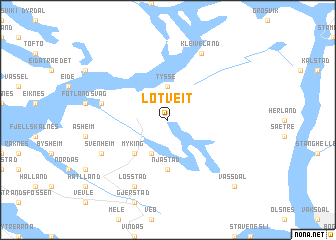 map of Løtveit