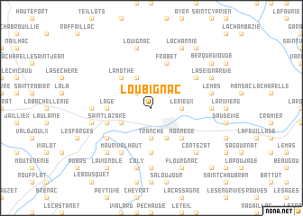 map of Loubignac