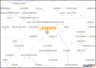 map of Loubigné