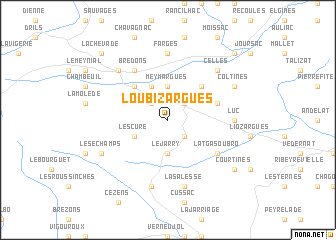 map of Loubizargues