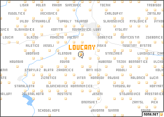 map of Loučany