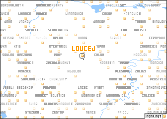 map of Loučej