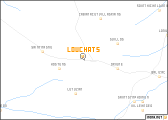 map of Louchats