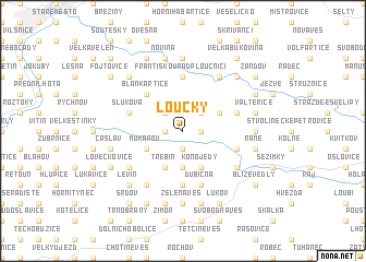 map of Loučky