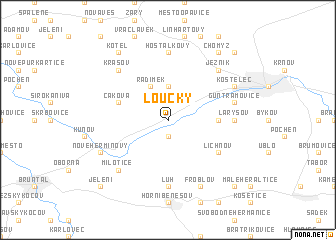 map of Loučky