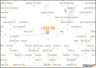 map of Loučná