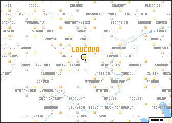 map of Loučová