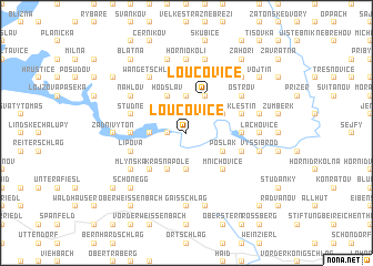 map of Loučovice