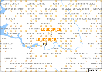 map of Loučovice