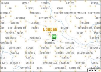 Loudes (France) map - nona.net