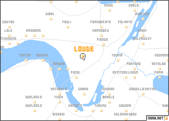 map of Loudé