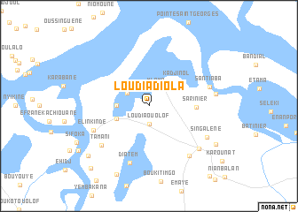 map of Loudia Diola