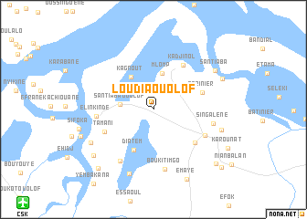 map of Loudia Ouolof