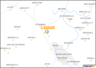 map of Loudon