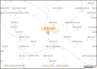 map of Loudun