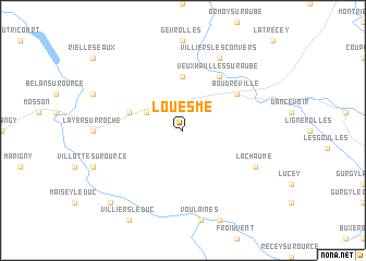 map of Louesme