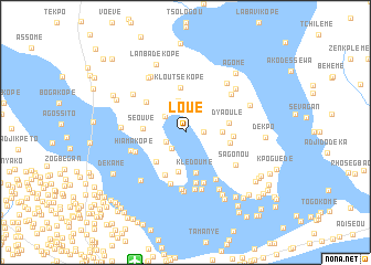 map of Loué