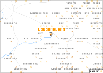 map of Louga Méléma