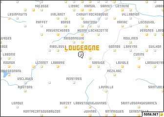 map of Lougeagne