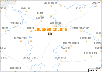 map of Loughbrickland