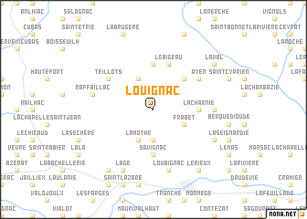 map of Louignac